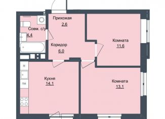 Продажа 2-комнатной квартиры, 52.2 м2, Ижевск, Северо-Западный жилой район