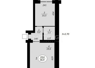 Продается 1-ком. квартира, 36.9 м2, село Верх-Тула, микрорайон Радужный город, 17/2