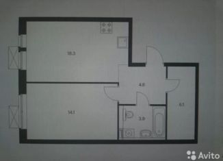 Продается 1-комнатная квартира, 47.1 м2, Тюмень, Полевая улица, 117к2, ЖК Озёрный Парк