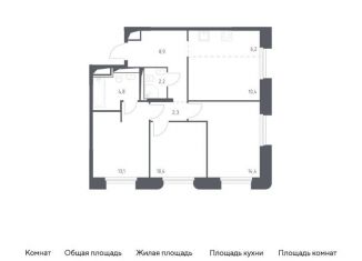 Продажа четырехкомнатной квартиры, 72.7 м2, рабочий посёлок Заречье