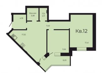 2-комнатная квартира на продажу, 65.7 м2, Заречный