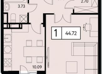 Продается однокомнатная квартира, 44.7 м2, Москва, метро Семеновская