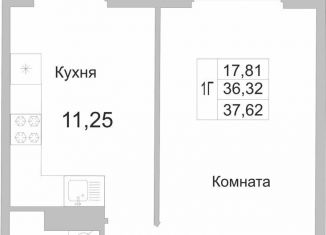 Продается 1-комнатная квартира, 37.6 м2, деревня Борисовичи, улица Героя России Досягаева, 1