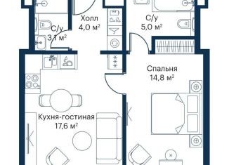 Продается 1-ком. квартира, 44.5 м2, Москва, жилой комплекс Сити Бэй, к8, ЖК Сити Бэй