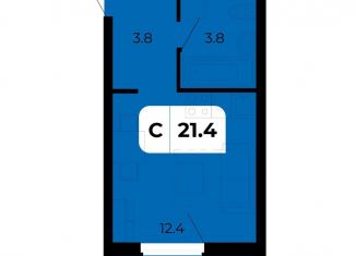 Продается квартира студия, 21.4 м2, поселок Верхнетемерницкий, улица Венеры, 19/2