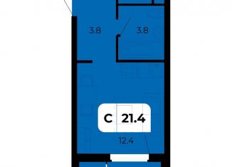 Продам квартиру студию, 21.4 м2, поселок Верхнетемерницкий, улица Венеры, 19/2