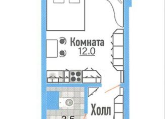 Продажа квартиры студии, 24.6 м2, Домодедово, Донская улица, 1