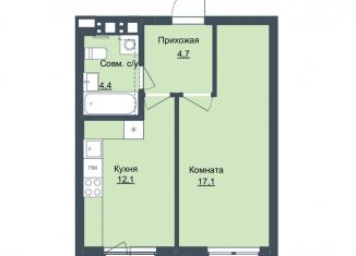 Продается однокомнатная квартира, 38.1 м2, Ижевск, Северо-Западный жилой район
