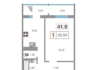 Продаю 1-ком. квартиру, 35.5 м2, Тюмень, ЖК Тура-2, улица Алексея Леонова, 36