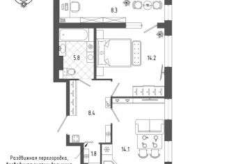 Продаю 1-комнатную квартиру, 48.5 м2, Санкт-Петербург, метро Балтийская