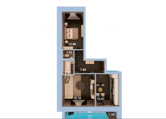 Продается 2-комнатная квартира, 59.6 м2, посёлок железнодорожной станции Высокая Гора, Станционная улица, 10