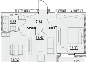 2-ком. квартира на продажу, 55.3 м2, Иркутск, ЖК Zenith, улица Мира, 32