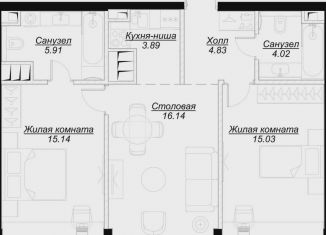 Продается двухкомнатная квартира, 64.8 м2, Москва, 4-я улица Марьиной Рощи, 12к2, метро Марьина Роща