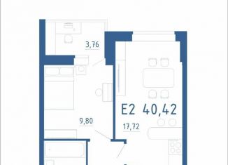 2-ком. квартира на продажу, 40.3 м2, Ростов-на-Дону, ЖК Екатерининский, Магнитогорская улица, 2