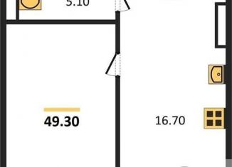 Продается 1-ком. квартира, 49.3 м2, Новосибирск, улица Никитина, 10, ЖК Урбан-виллы на Никитина