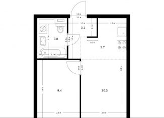 Продам двухкомнатную квартиру, 32.3 м2, Котельники, жилой комплекс Томилинский Бульвар, 9-10-15