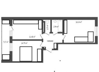 Сдаю 2-ком. квартиру, 55.7 м2, Тюмень, Верхнетарманская улица, ЖК Новый Мыс 2.0
