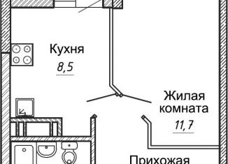 Продажа однокомнатной квартиры, 30.6 м2, Новосибирск, улица Бородина, 54