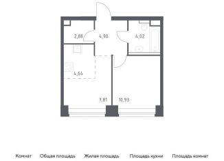 Продам однокомнатную квартиру, 35.2 м2, Москва, метро Кутузовская, жилой комплекс Нова, к1