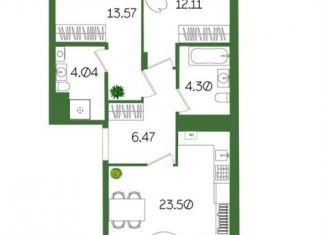 Продажа двухкомнатной квартиры, 72.2 м2, Тульская область