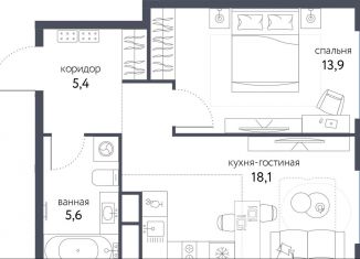 Продам двухкомнатную квартиру, 43 м2, Москва, Бульвар Рокоссовского, Тагильская улица, 4В
