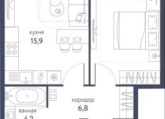 Продам 1-комнатную квартиру, 40.1 м2, Москва, Тагильская улица, 4к2, район Метрогородок