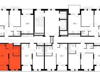 1-ком. квартира на продажу, 34.7 м2, Новороссийск, улица Мурата Ахеджака, 5к1