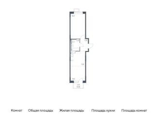 Продам 1-комнатную квартиру, 44.5 м2, поселение Кокошкино, жилой комплекс Новое Внуково, к22