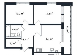 Продажа 2-комнатной квартиры, 63.8 м2, посёлок Доброград, улица Долголетия, 2к1