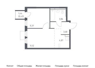 Продается однокомнатная квартира, 33.3 м2, Московская область, жилой комплекс Мытищи Парк, к5