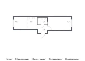 Продажа однокомнатной квартиры, 46.7 м2, Московская область