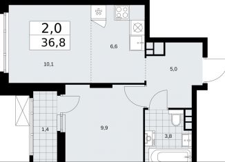Продается двухкомнатная квартира, 36.8 м2, Москва, жилой комплекс Прокшино, к10.1.1