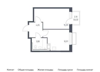 Продаю однокомнатную квартиру, 35.2 м2, посёлок Мирный, жилой комплекс Томилино Парк, к6.3