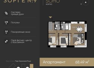 Продаю трехкомнатную квартиру, 68.5 м2, Москва, Хорошевский район