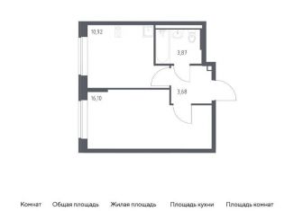 Продается однокомнатная квартира, 34.6 м2, поселение Рязановское