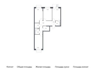 Продажа 3-ком. квартиры, 78.4 м2, Московская область, жилой комплекс Томилино Парк, к6.1