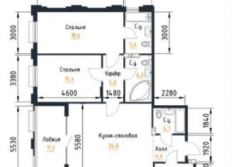 2-комнатная квартира на продажу, 101.7 м2, Ростовская область, улица Седова, 19