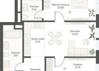 Продам двухкомнатную квартиру, 63.4 м2, Москва