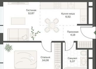 Продается 1-комнатная квартира, 43.4 м2, Москва, метро Академическая