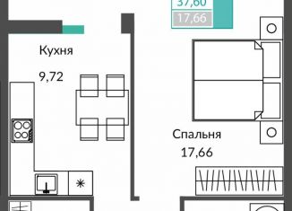 Продается однокомнатная квартира, 37.6 м2, Перовское сельское поселение