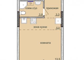 Продам квартиру студию, 25.6 м2, Ижевск, Индустриальный район, жилой комплекс Ежевика, 9
