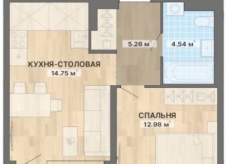 Продам 1-комнатную квартиру, 45.2 м2, Екатеринбург, Чкаловский район