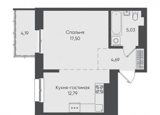 Однокомнатная квартира на продажу, 44.2 м2, Иркутск, улица Касьянова, 1А