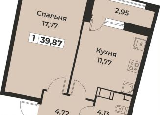 Продам 1-комнатную квартиру, 39.9 м2, Мурино, проспект Авиаторов Балтики, 29к2