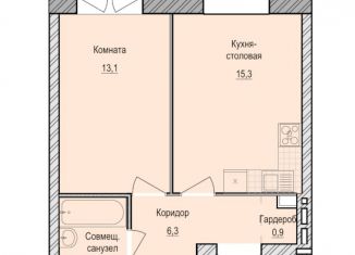 Продажа однокомнатной квартиры, 39.7 м2, село Первомайский