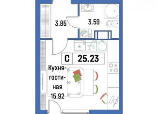 Продается квартира студия, 25.2 м2, Ленинградская область