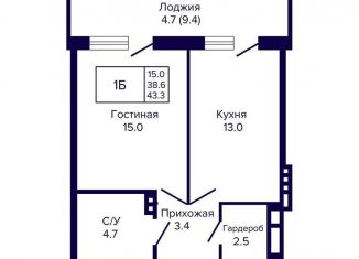 Продается 1-ком. квартира, 43.3 м2, Новосибирск, метро Заельцовская, улица Ляпидевского, 5
