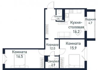 Продажа 2-комнатной квартиры, 65.2 м2, посёлок Пригородный, Ласковая улица, 1
