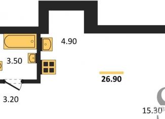 Квартира на продажу студия, 26.9 м2, Новосибирск, Дзержинский район