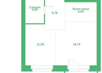 Продаю 1-комнатную квартиру, 46.2 м2, Новосибирская область, автодорога № 11